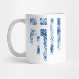 Greece Flag Shabby Crest Mug